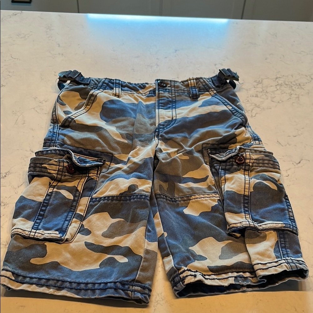 Mini Boden Gray and Tan Cargo Shorts